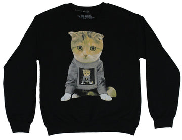 Cute Kitten Mens Crewneck Sweatshirt - Sweatshirt Wearing Cat in a Cat in a Cat