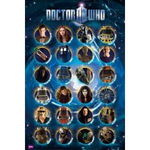 Doctor Who Poster ~ Character Chart ~ Exclusive U.K. Import ~ 24x36"