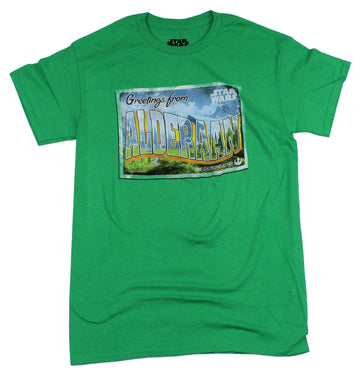 Star Wars Mens T-Shirt - Greetings from Alderaan Postcard Image