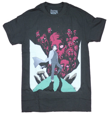 Doctor Who Mens  T-Shirt - Dark Horrors Behind the Tenth Doctor