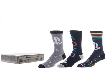 PlayStation Classic 3-Pair Pack of Crew Socks Box Set