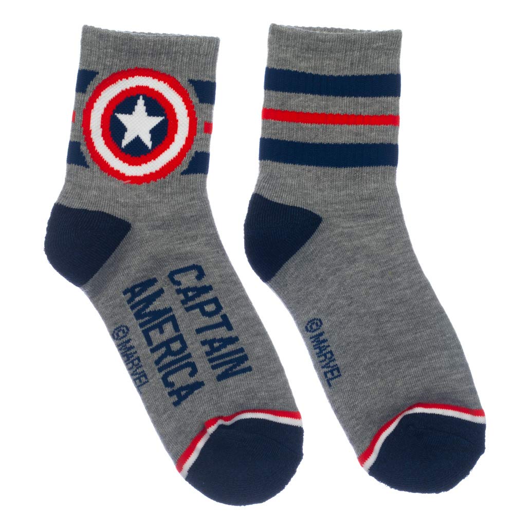 Marvel Quarter Mens 3Pk Socks Set