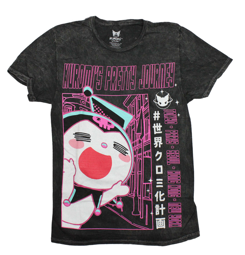 Kuromi Mens T-Shirt - Image Below Kuromi's Pretty Journey Tie Dye - Inmyparentsbasement.com