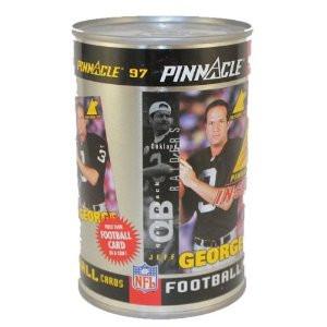 1997 Pinnacle Jeff George Oakland Raiders Football Cards in a Can (Includes 10 Cards Per Can)