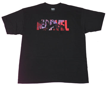 Punisher Mens T-Shirt- Punisher Images Inside the Marvel Logo