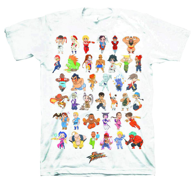 Street Fighter II Mens T-Shirt - Giant Chibi Character Collection Image
