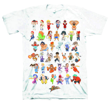 Street Fighter II Mens T-Shirt - Giant Chibi Character Collection Image
