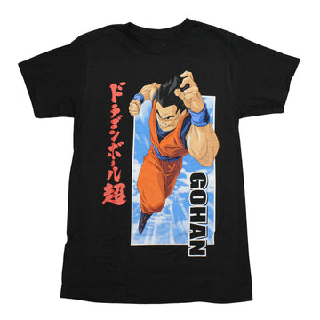 Dragon Ball Z Mens T-Shirt -Leaping Gohan Blue SKy