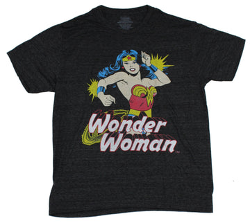 Wonder Woman Mens T-Shirt - Comic Bracelet Reflection Over Name