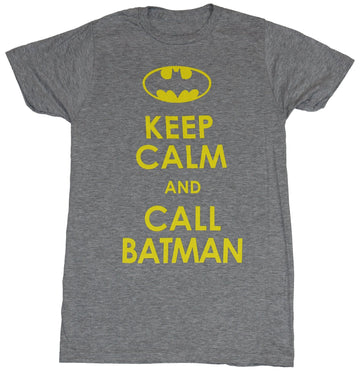 Batman (DC Comics) Mens T-Shirt -  Keep Calm and Call Batman