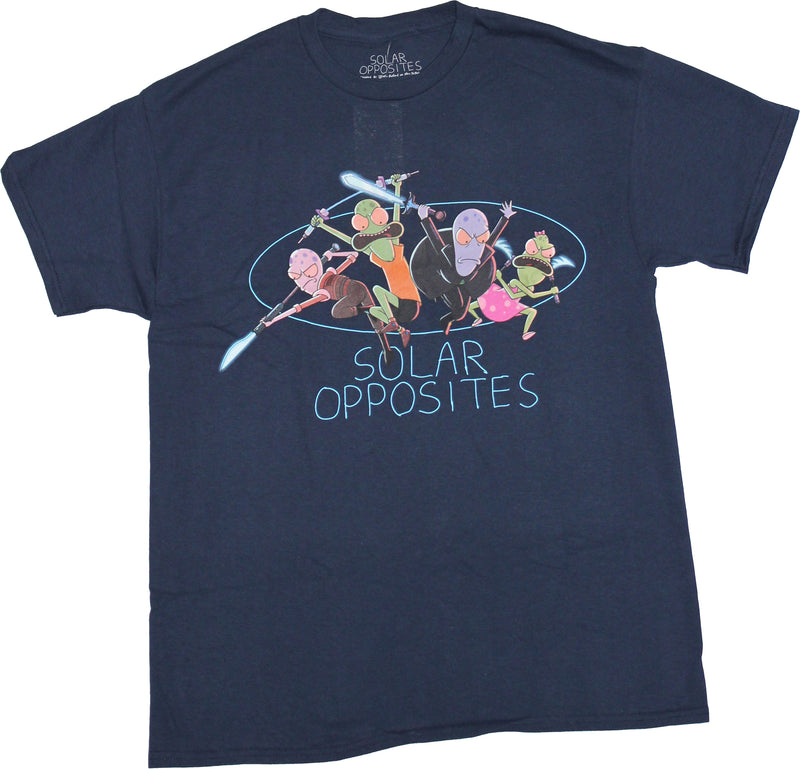 Solar Opposites Mens T-Shirt -Armed Cast Fighting Stance
