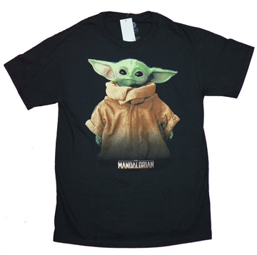 The Mandalorian Mens T-Shirt - Grogu The Child Smiling Photo Image