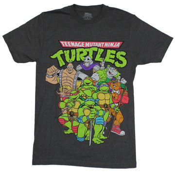 Teenage Mutant Ninja Turtles Mens T-Shirt - Giant Cartoon Group Image