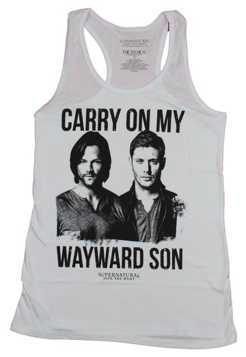 Supernatural Girls Juniors Tank Top - Carry on My Wayward Son Photos Image
