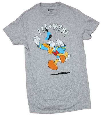 Donald Duck Disney Mens T-Shirt - Super Mad Jumping Donald