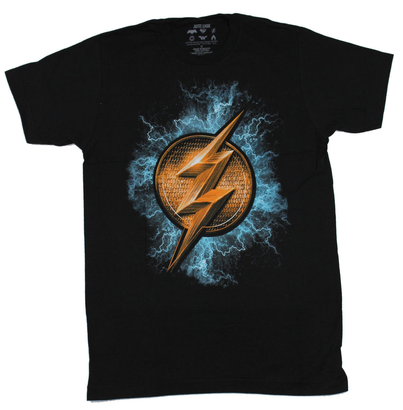Flash (DC Comics) Mens T-Shirt - Electrified Lighting Logo Image - Inmyparentsbasement.com