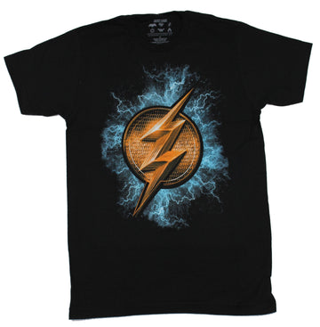 Flash (DC Comics) Mens T-Shirt - Electrified Lighting Logo Image