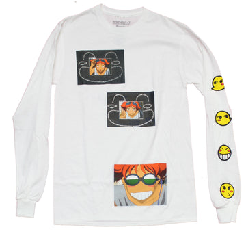 Cowboy Bebop Mens Long Sleeve  T-Shirt - Ed Boxes Emoji Sleeves