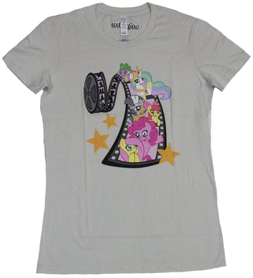 My Little Pony Girls Juniors T-Shirt - Unrolling Film Starring the Pony Posse