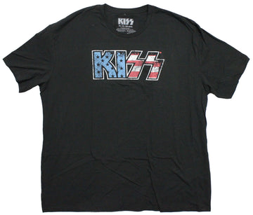 Kiss Band Mens T-Shirt - American Flag Patriotic Band Name