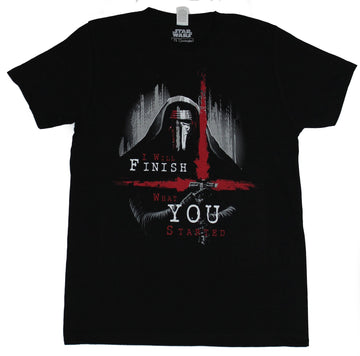 Star Wars Force Awakens Mens T-Shirt - I Will Finish What You Started Kylo Image