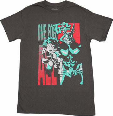My Hero Academia Mens T-Shirt - One For All Jumping Deku Image