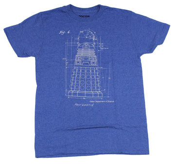 Doctor Who Mens T-Shirt - Dalek Schematic Blueprint Image