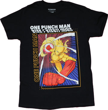 One Punch Man Mens T-Shirt - Saitama Strechy Flying Punch
