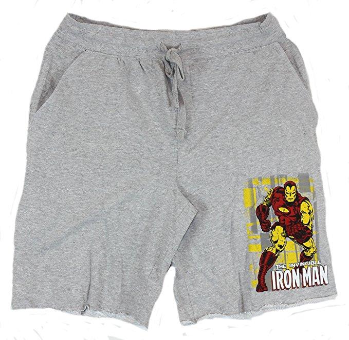 Iron Man (Marvel Comics)Wal Bustin Men's 22 Inch Jam Shorts French Terry Shor...