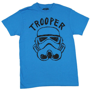 Star Wars Mens T-Shirt - Trooper Face Simple Drawing