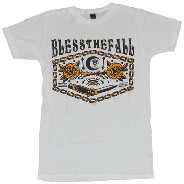 Blessthefall Bless the Fall Mens T-Shirt - Hollow Bodies Roses & Pocket Knife