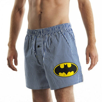 Batman Blue Striped Boxer Shorts