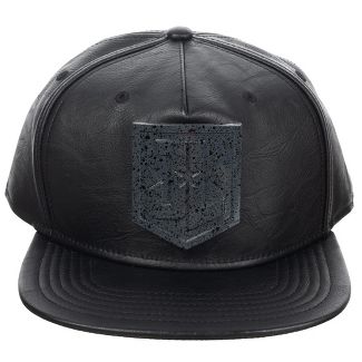 DC Comics Justice League Logo Faux Leather Snapback Hat