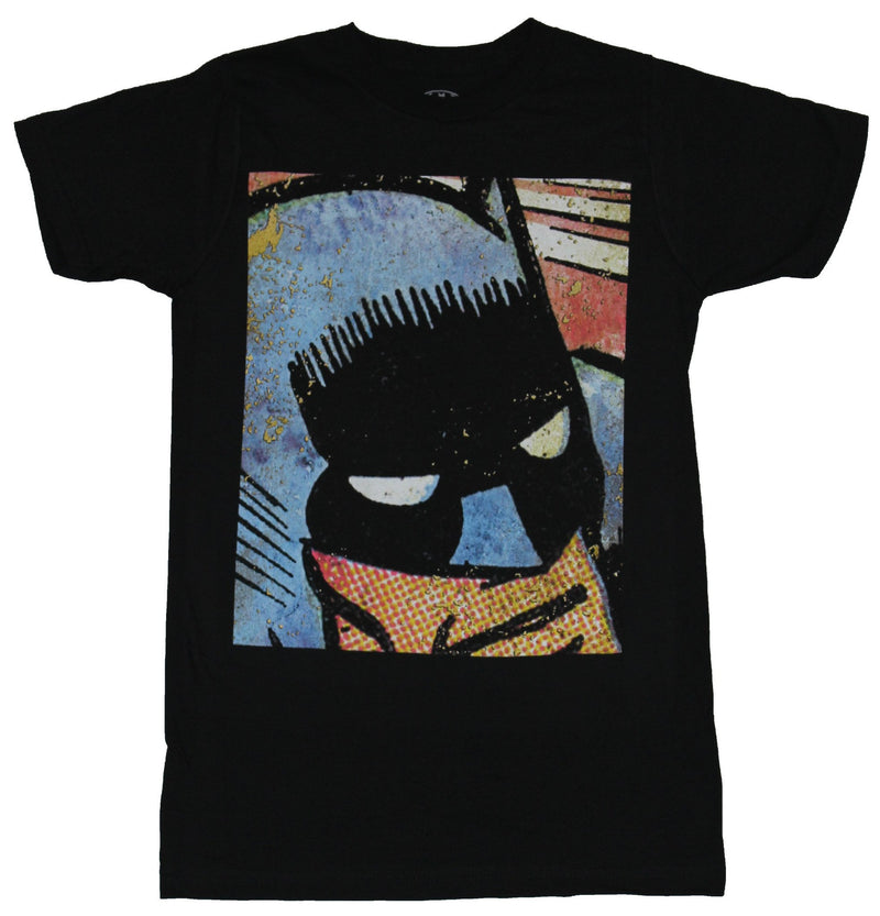 Batman (DC Comics) Mens T-Shirt - Giant Comic Strip Face Image - Inmyparentsbasement.com