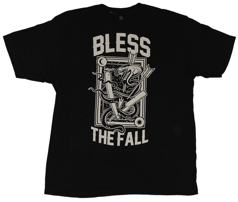 Bless the Fall Mens T-Shirt - Blessthefall Knife Arrow Cobra Card Image - Inmyparentsbasement.com