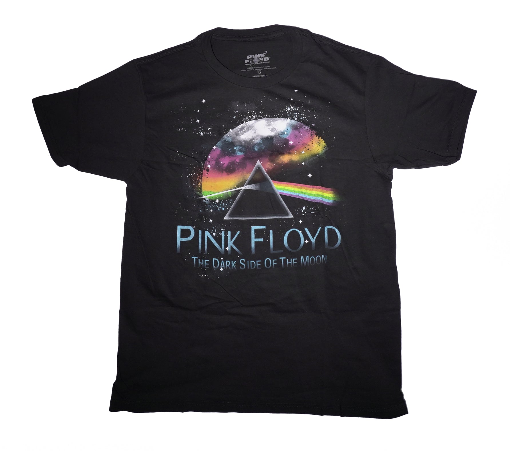 Pink Floyd Mens T-Shirt - Dark Side of The Moon Logo & Moon Image
