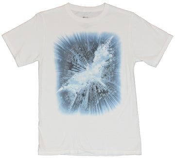 Batman (the Dark Knight Rises) Mens T-Shirt  - Dark Knight Logo in Buildings o