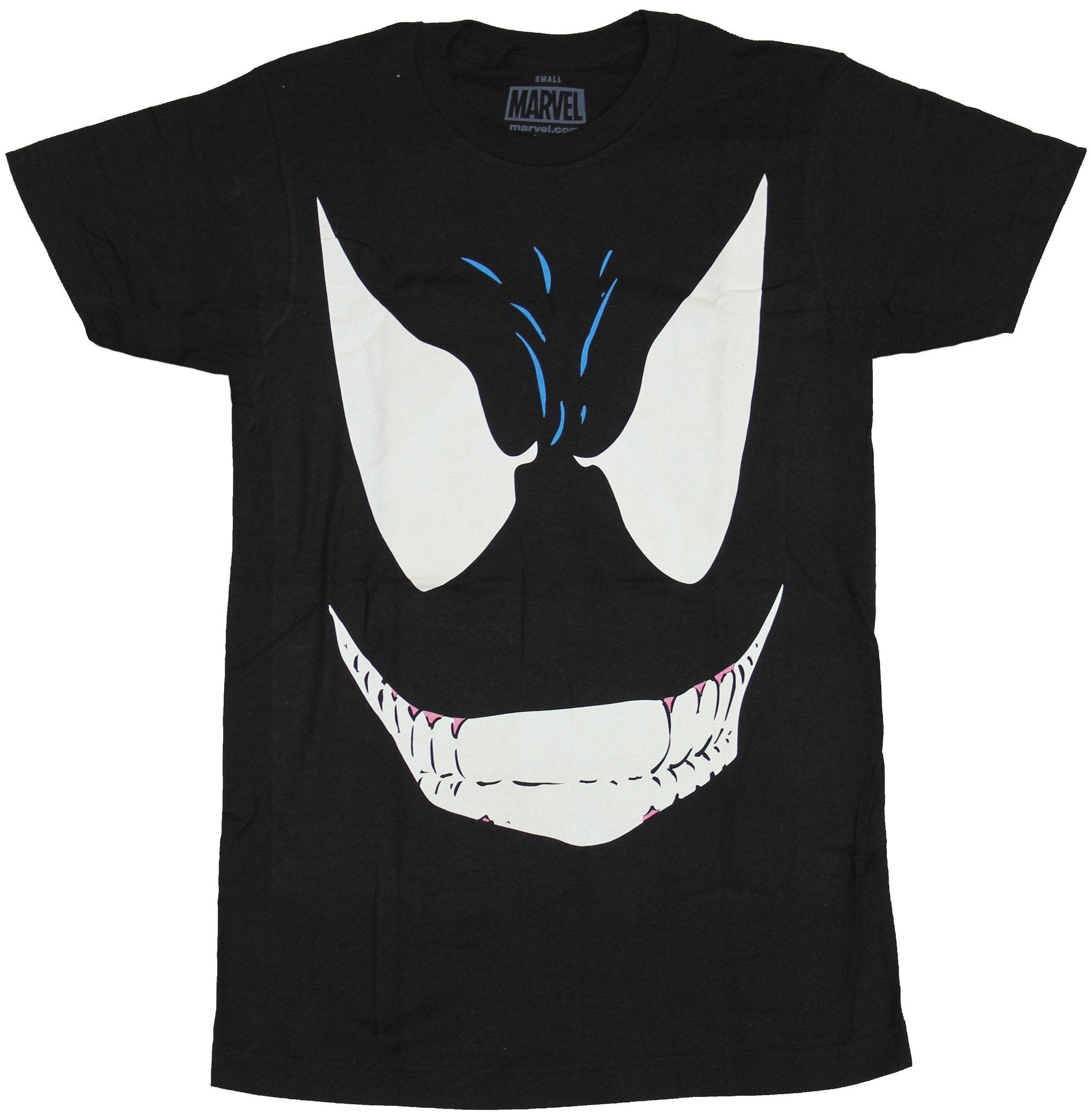 Venom (Marvel Comics) Mens T-Shirt - Giant Big Smiling Venom Face Image