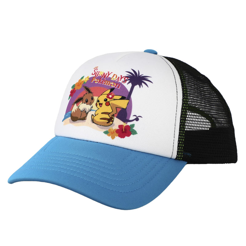 Bioworld Pokemon Anime Cartoon Pikachu Embroidered Character Black Snapback Hat