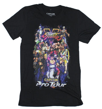 Street Fighter Mens T-Shirt - Street Fighter V Pro Tour Giant Cast Image