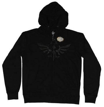 The Legend of Zelda Mens Hoodie Sweatshirt - Classic Black Triforce Image
