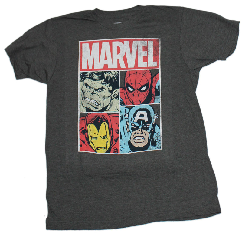 Marvel Mens T-Shirt - Four Box Big guns Images