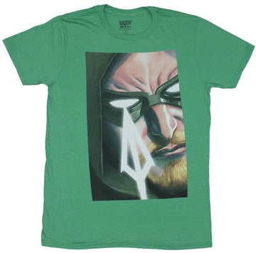 Green Arrow (DC Comics) Mens T-Shirt - Oliver Queen Close Up With arrow