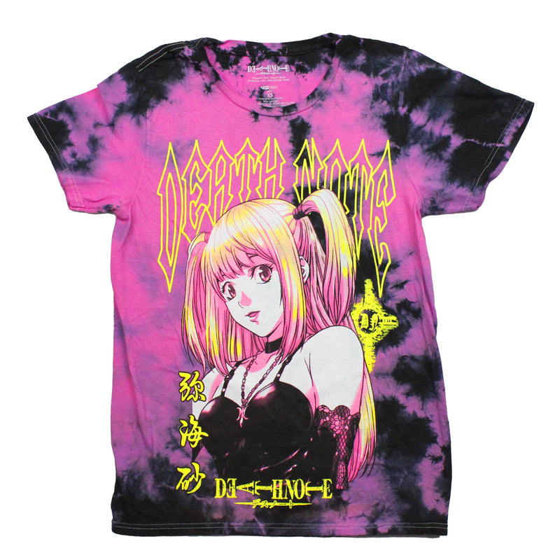 Death Note Mens T-Shirt - Miss Amane Lingerie Sharp Yellow Font Name