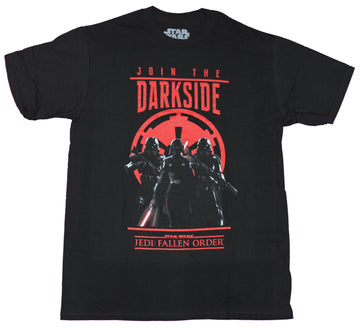 Star Wars Mens T-shirt - Join The Dark Side Fallen Order Logo Image