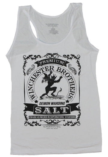 Supernatural Girls Juniors Tank Top- Premium Winchester Demon Warding Salt