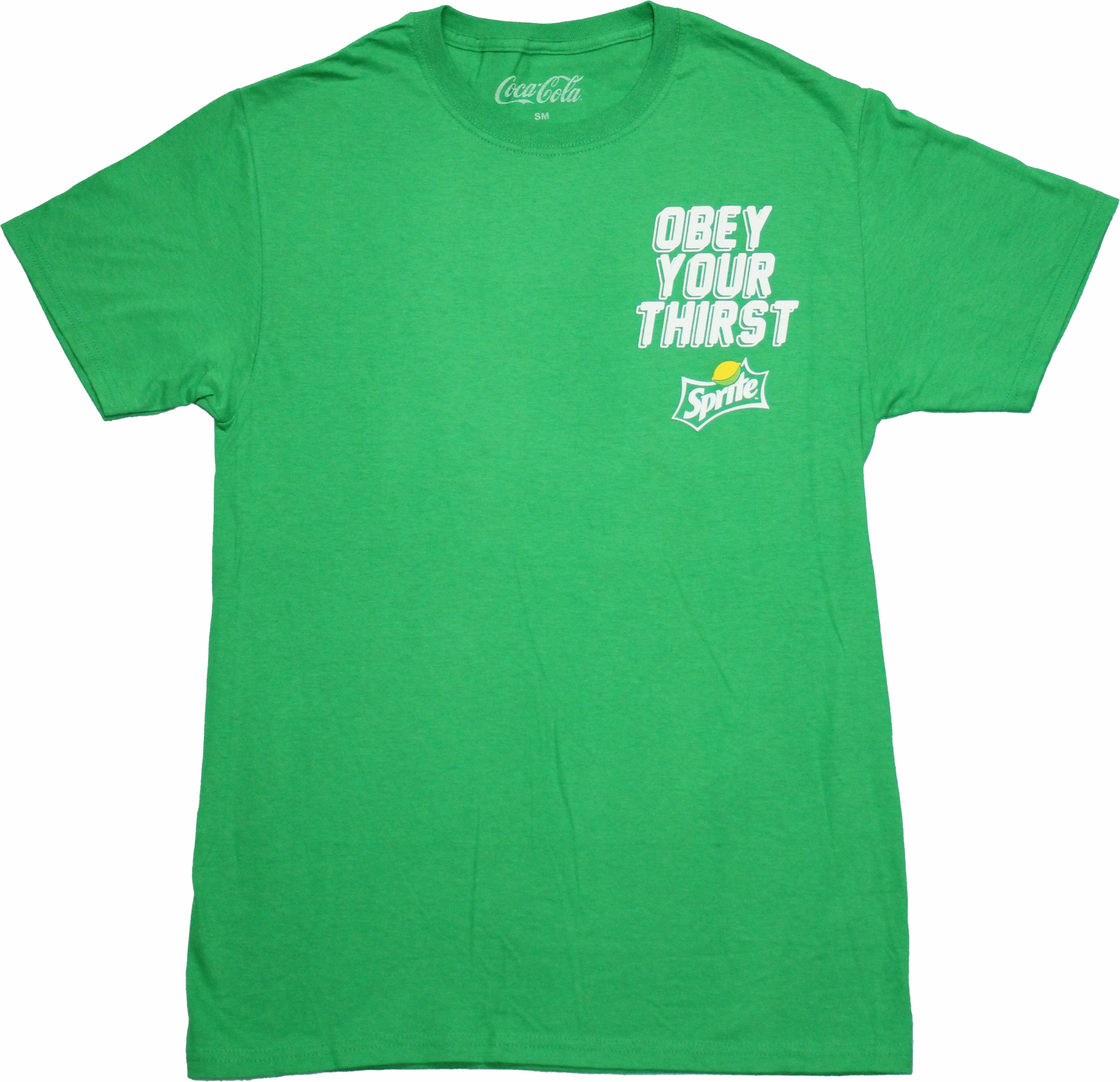 Sprite Mens T-Shirt - Obey Your Thirst Lapel Logo back