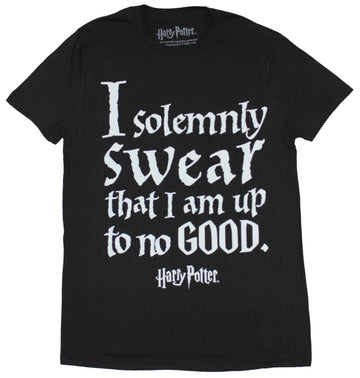 Harry Potter Mens T-Shirt - I Solemnly Swear Up To No Good Writing