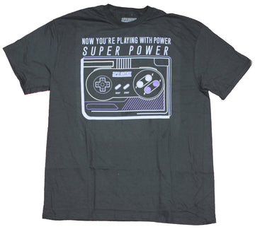 Super Nintendo Mens  T-Shirt - Now You Are Playing With Power Controller