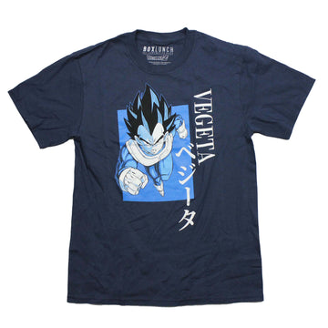 Dragon Ball Z Mens T-Shirt - Running Blue Vegeta Box Attack